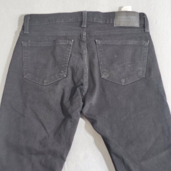 Signature by Levi Strauss jeans men's size W30/L32 Black colour Slim S26 Skinny - Picture 4 of 14